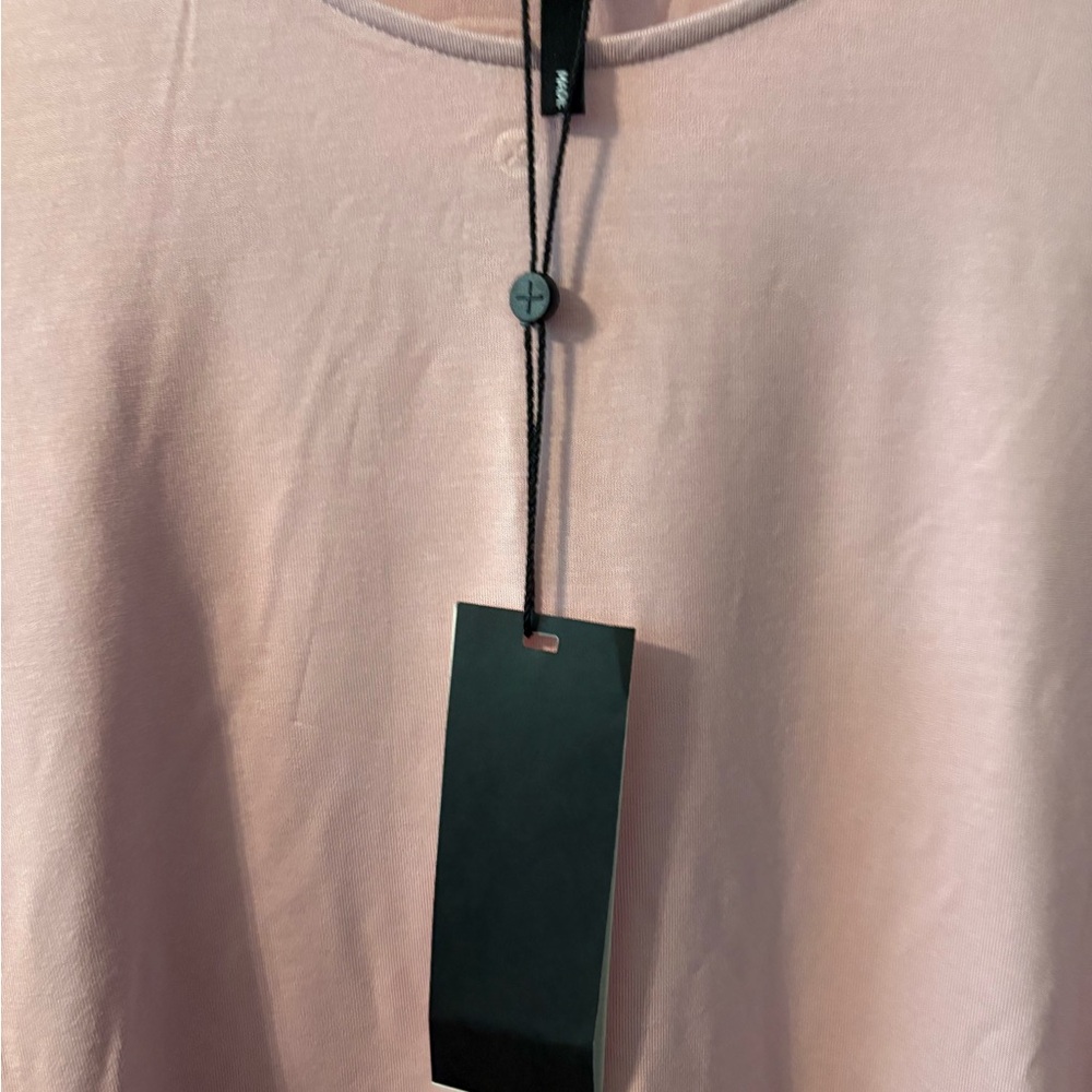 ME + EM : Layering Blouse Sheer Mixed Media in soft pink - US 10 - Picture 6 of 6